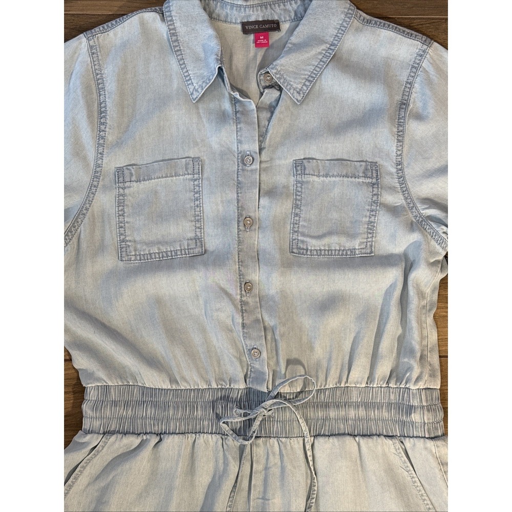 New with Tags Vince Camuto Blue Lightweight‎ Lyocell Romper Women's Size Medium - Picture 4 of 13